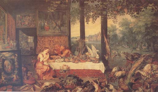 BRUEGHEL, Jan the Elder Sense of Taste (mk14)